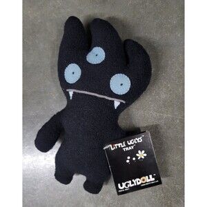 Uglydoll Plush Little Uglys Tray 8" Vampire Teeth 3 Eyes Black 2005 NWT
